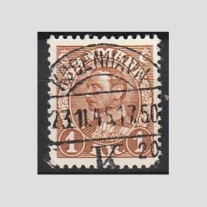 FRIMRKER DANMARK | 1934 - AFA 211 - Chr. X 1 Kr. brun - Lux Stemplet 