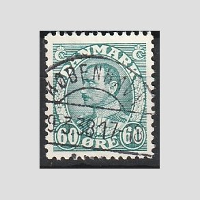 FRIMRKER DANMARK | 1934 - AFA 210 - Chr. X 60 re blgrn - Lux Stemplet 