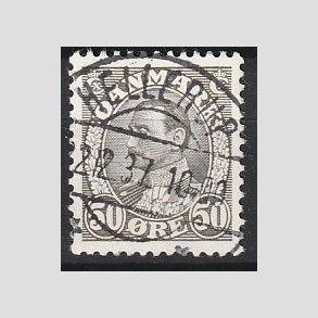 FRIMRKER DANMARK | 1934 - AFA 209 - Chr. X 50 re gr - Lux Stemplet 