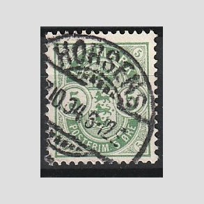 FRIM�RKER DANMARK | 1895 - AFA 34C - 5 �re gr�n - Lux Stemplet 