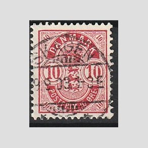 FRIM�RKER DANMARK | 1895 - AFA 35C - 10 �re r�d - Lux Stemplet 
