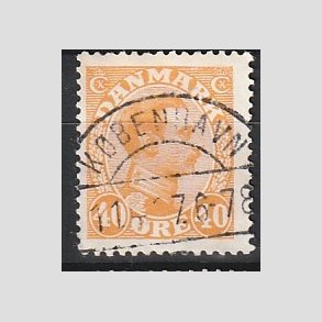 FRIMRKER DANMARK | 1925-26 - AFA 150 - Chr. X 40 re orange - Lux Stemplet 