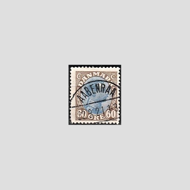FRIMRKER DANMARK | 1918-20 - AFA 107 - Chr. X 60 re brun/bl - Pragt Stemplet "AABENRAA"
