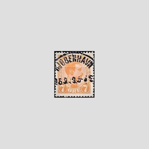 FRIMRKER DANMARK | 1918-20 - AFA 098 - Chr. X 7 re orange - Lux Stemplet "KJBENHAVN"