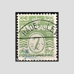 FRIM�RKER DANMARK | 1926-30 - AFA 167 - B�lgelinie 7 �re lysgr�n - Lux Stemplet 