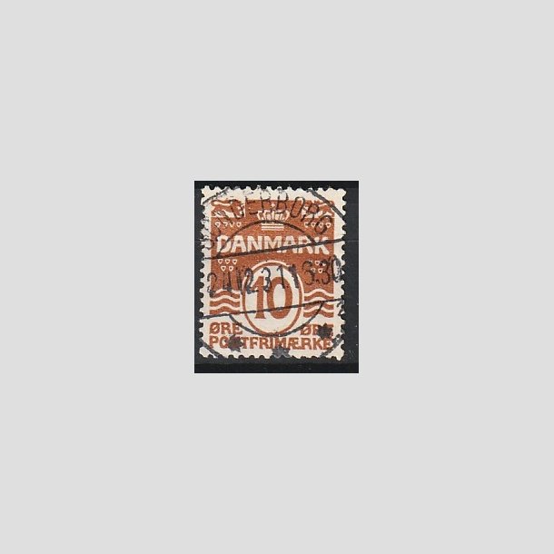 FRIMRKER DANMARK | 1930 - AFA 185a - Blgelinie 10 re rdbrun - Lux Stemplet "SNDERBORG"