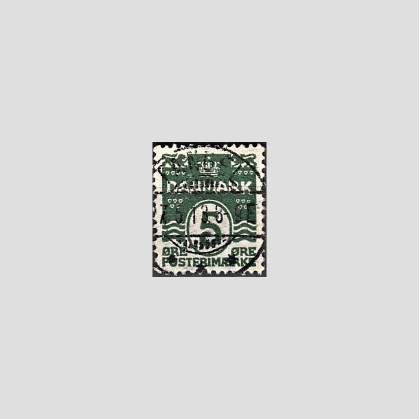 FRIMRKER DANMARK | 1912 - AFA 64 - Blgelinie 5 re mrkgrn - Lux Stemplet "FANGEL"