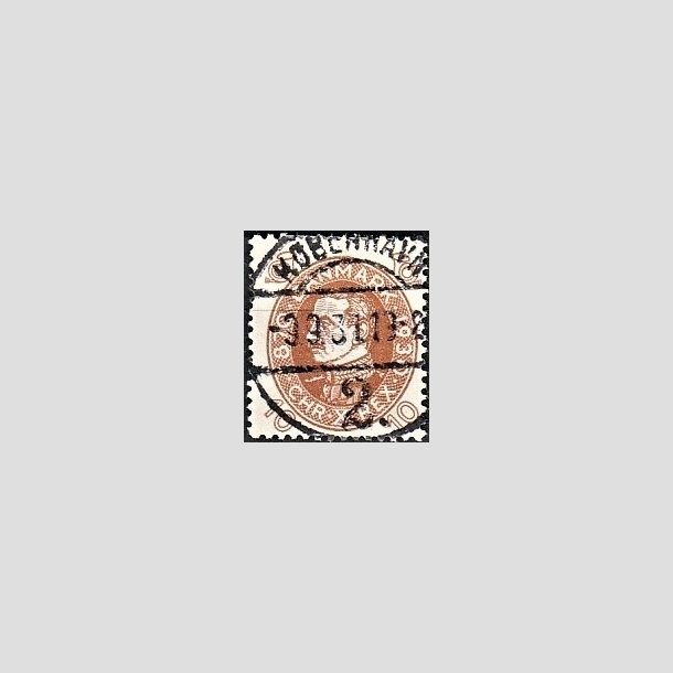 FRIMRKER DANMARK | 1930 - AFA 189 - Chr. X 60 r 10 re brun - Lux Stemplet