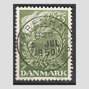 FRIMRKER DANMARK | 1947 - AFA 299 - Modstandsbevgelsen - 15 + 5 re grn - Pragt Stemplet