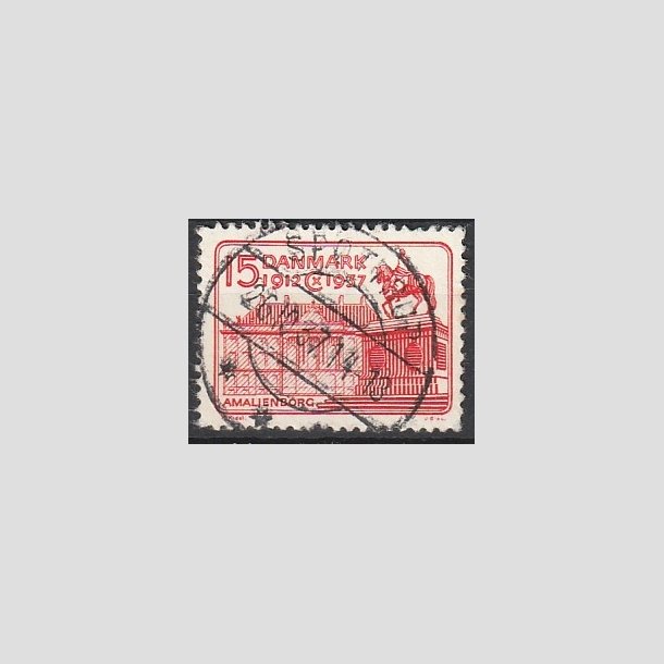 FRIMRKER DANMARK | 1937 - AFA 241 - Chr. X 25 re jubilum 15 re rd - Lux Stemplet