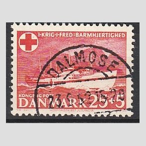 FRIM�RKER DANMARK | 1951 - AFA 333 - Jutlandia 25 + 5 �re r�d - Lux Stemplet