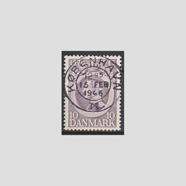 FRIMRKER DANMARK | 1945 - AFA 290 - Chr. X 75 r 10 re violet - Pragt Stemplet "KBENHAVN"