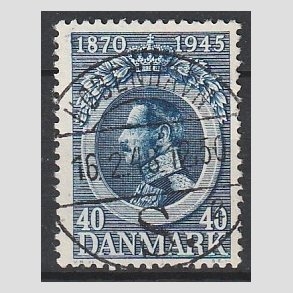 FRIM�RKER DANMARK | 1945 - AFA 292 - Chr. X 75 �r 40 �re bl� - Pragt Stemplet K�benhavn
