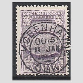 FRIM�RKER DANMARK | 1953-56 - AFA 347 - Kongeriget 1000 �r - 15 �re violet - Pragt Stemplet 