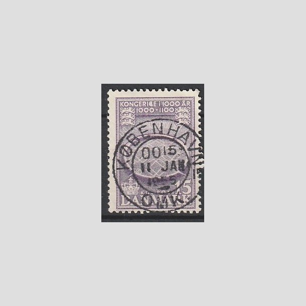 FRIMRKER DANMARK | 1953-56 - AFA 347 - Kongeriget 1000 r - 15 re violet - Pragt Stemplet "KBENHAVN"