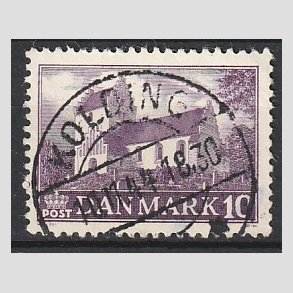 FRIM�RKER DANMARK | 1944 - AFA 285 - Landsbykirker - 10 �re violet - Pragt Stemplet