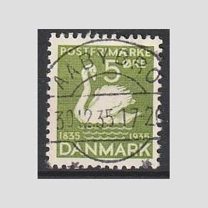FRIM�RKER DANMARK | 1935 - AFA 223 - H. C. Andersen 5 �re gr�n - Lux Stemplet