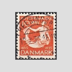 FRIM�RKER DANMARK | 1935 - AFA 225 - H. C. Andersen 10 �re orange - Lux Stemplet Helsing�r