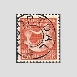 FRIM�RKER DANMARK | 1935 - AFA 225 - H. C. Andersen 10 �re orange - Lux Stemplet
