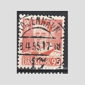 FRIMRKER DANMARK | 1952-53 - AFA 343 - Fr. IX 95 re orangerd - Lux Stemplet 