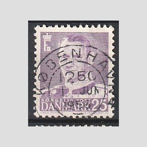 FRIMRKER DANMARK | 1955 - AFA 360 - Fr. IX 25 re violet - Lux Stemplet