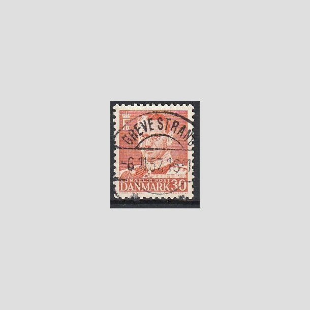 FRIMRKER DANMARK | 1952-53 - AFA 337 - Fr. IX 30 re rd - Pragt Stemplet