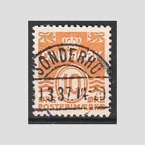 FRIM�RKER DANMARK | 1933 - AFA 202 - B�lgelinie 10 �re orange type IA - Lux Stemplet