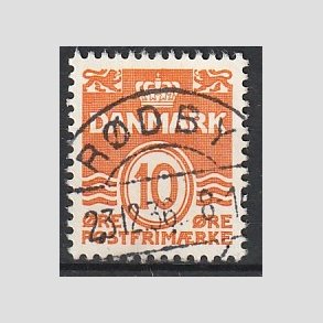 FRIM�RKER DANMARK | 1933 - AFA 202 - B�lgelinie 10 �re orange type IA - Lux Stemplet