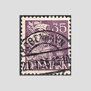 FRIM�RKER DANMARK | 1933 - AFA 207 - Karavel 35 �re violet Type I - Lux Stemplet 