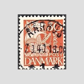 FRIM�RKER DANMARK | 1940 - AFA 259 - Karavel 30 �re orange Type II - Lux Stemplet