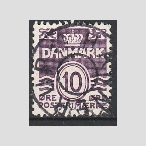 FRIM�RKER DANMARK | 1938 - AFA 248 - B�lgelinie 10 �re violet type II - Lux Stemplet