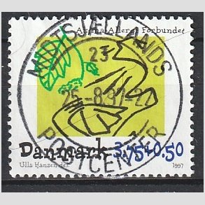 FRIMRKER DANMARK | 1997 - AFA 1146 - Astma-Allergi Forbundet - 3,75 + 0,50 Kr. flerfarvet - Pragt Stemplet