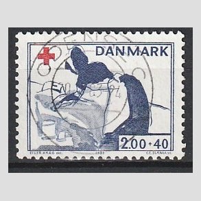 FRIMRKER DANMARK | 1983 - AFA 764 - Dansk Rde Kors - 2,00 Kr. + 40 re rd/bl - Pragt Stemplet