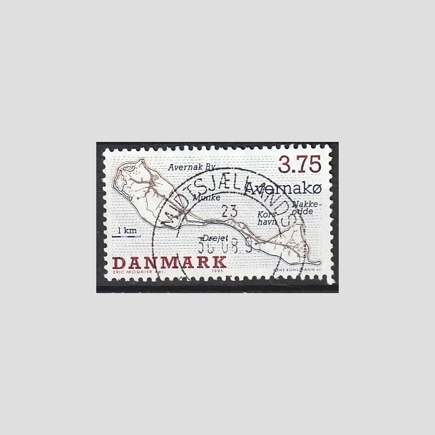 FRIMRKER DANMARK | 1995 - AFA 1086 - Dansk smer - 3,75 Kr. flerfarvet - Pragt Stemplet