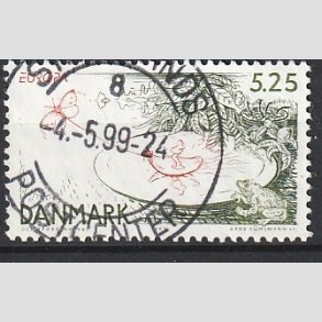 FRIM�RKER DANMARK | 1997 - AFA 1157 - Eventyr og legender - 5,25 Kr. Tommelise - Pragt Stemplet