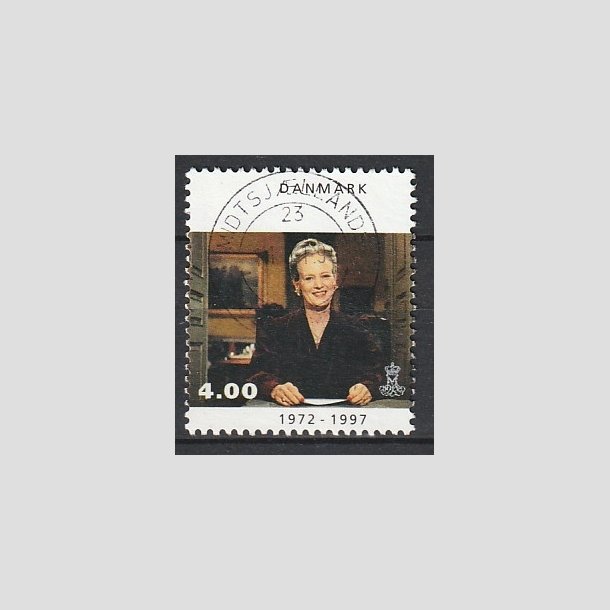 FRIMRKER DANMARK | 1997 - AFA 1136 - 25 rs jubilum - 4,00 Kr. flerfarvet - Pragt Stemplet