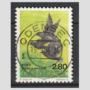 FRIM�RKER DANMARK | 1986 - AFA 865 - Danske fugle - 2,80 Kr. flerfarvet - Pragt Stemplet