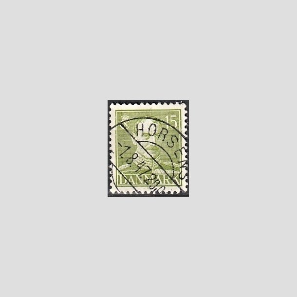 FRIMRKER DANMARK | 1942-44 - AFA 275 - Chr. X 15 re grn - Lux Stemplet 