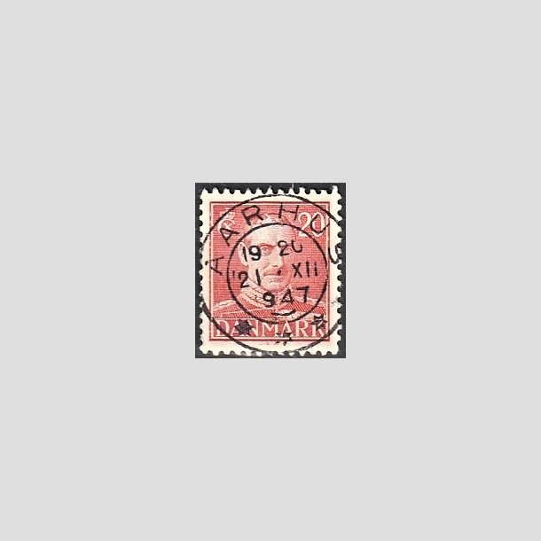 FRIMRKER DANMARK | 1942-44 - AFA 276 - Chr. X 20 re rd - Lux Stemplet