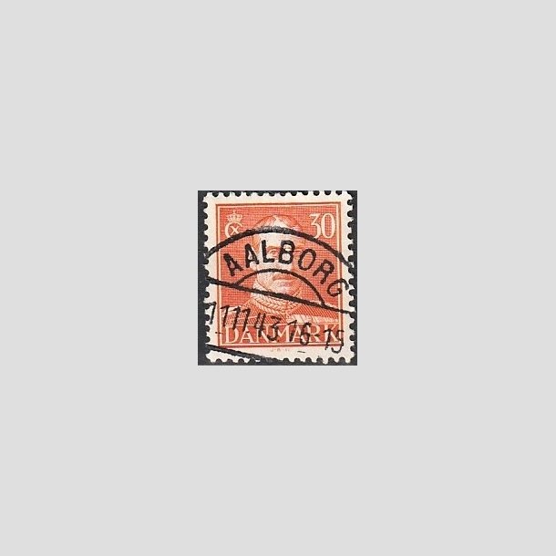 FRIMRKER DANMARK | 1942-44 - AFA 278 - Chr. X 30 re orange - Lux Stemplet