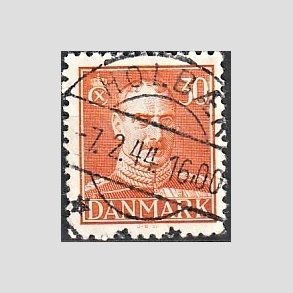 FRIMRKER DANMARK | 1942-44 - AFA 278 - Chr. X 30 re orange - Lux Stemplet
