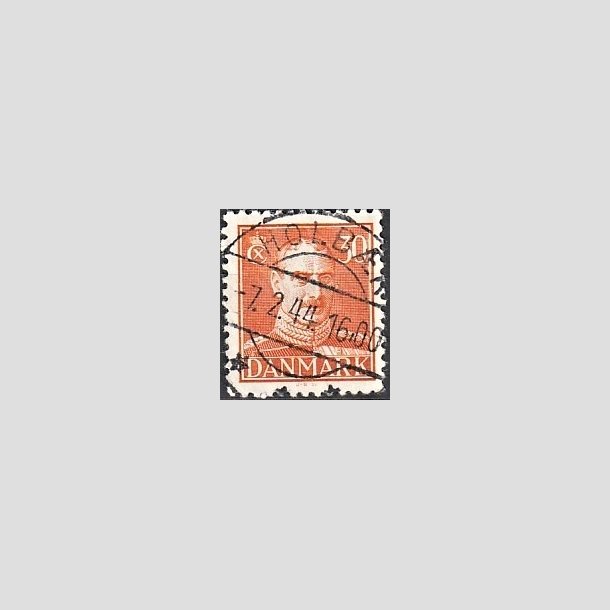 FRIMRKER DANMARK | 1942-44 - AFA 278 - Chr. X 30 re orange - Lux Stemplet