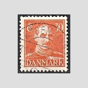 FRIMRKER DANMARK | 1942-44 - AFA 278 - Chr. X 30 re orange - Lux Stemplet