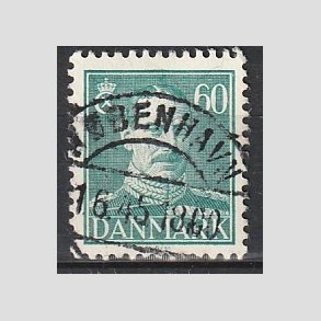 FRIMRKER DANMARK | 1944 - AFA 284 - Chr. X 60 re blgrn - Lux Stemplet
