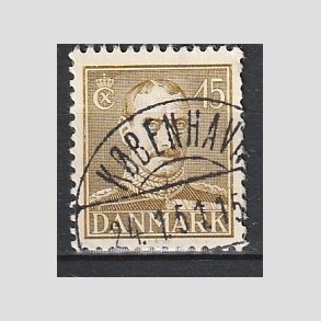 FRIMRKER DANMARK | 1946 - AFA 296 - Chr. X 45 re oliven - Lux Stemplet 
