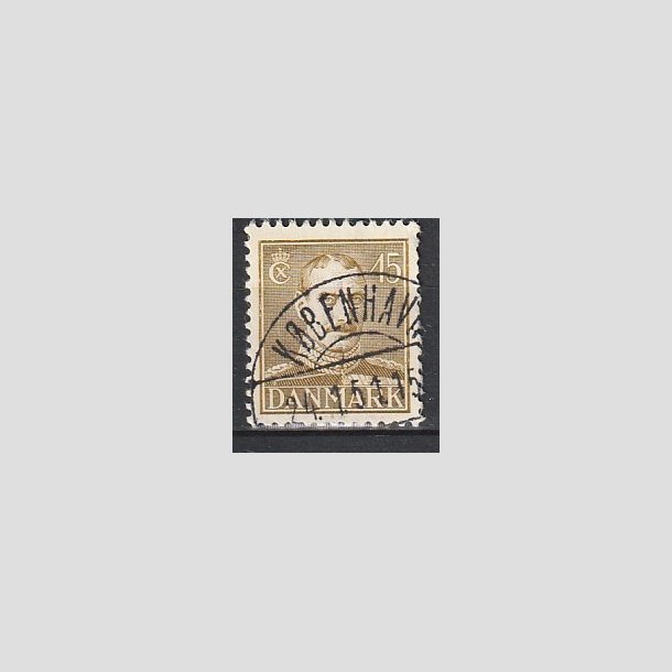 FRIMRKER DANMARK | 1946 - AFA 296 - Chr. X 45 re oliven - Lux Stemplet 