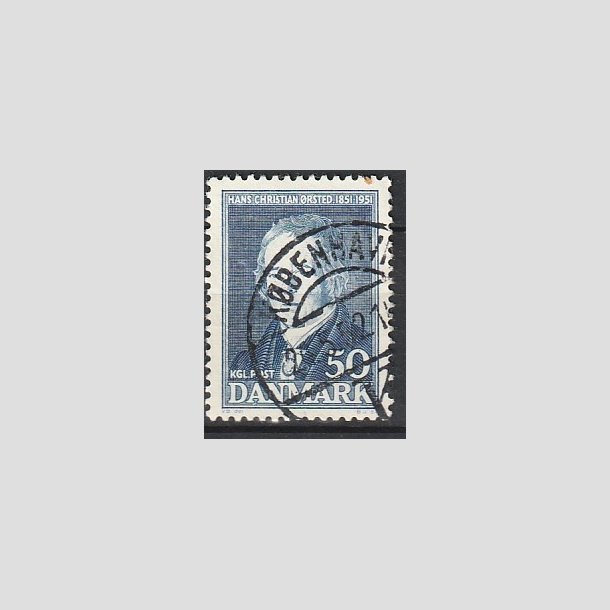 FRIMRKER DANMARK | 1951 - AFA 330 - Hans Christian rsted - 50 re bl - Lux Stemplet