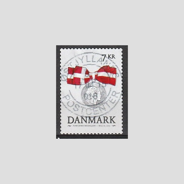 FRIMRKER DANMARK | 2015 - AFA 1814 - Danske ordener - 7,00 Kr. flerfarvet - Pragt Stemplet