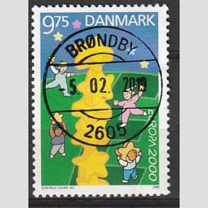 FRIMRKER DANMARK | 2000 - AFA 1256 - Europamrke - 9,75 Kr. flerfarvet - Pragt Stemplet