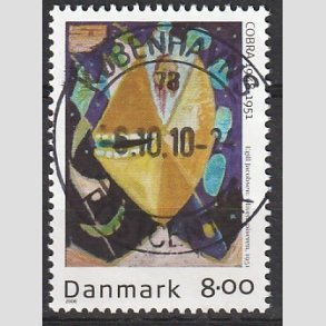 FRIM�RKER DANMARK | 2006 - AFA 1487 - COBRA-malere - 8,00 Kr. flerfarvet - Pragt Stemplet